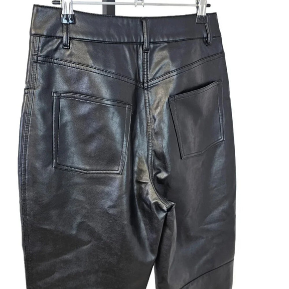 Aritzia Wilfred Free  Oracle Pant Size 6 Faux Leather Balloon Pants Black - Picture 2 of 9
